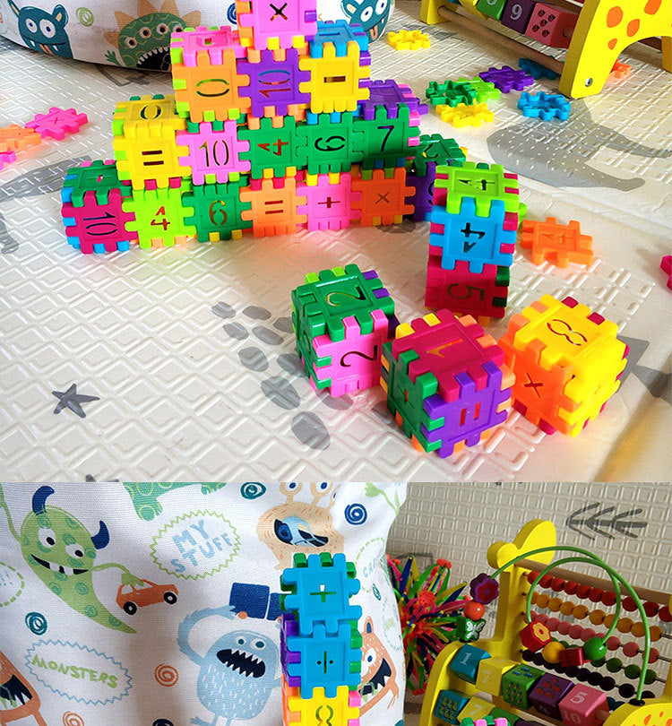 Number and letter block building blocks, early education and intellectual development toys for boys and girls, kindergarten toys